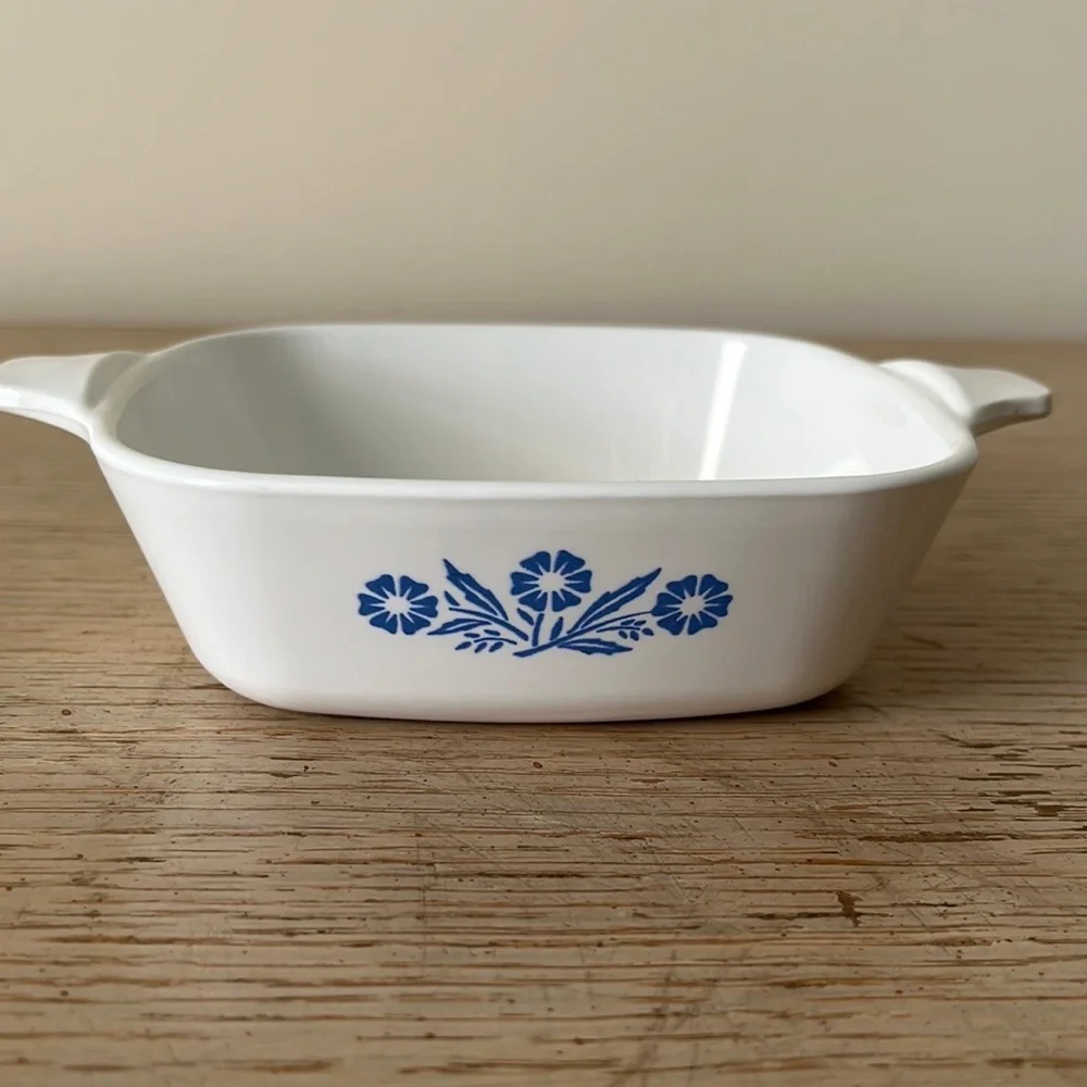 Corning Ware Blue Cornflower Petite Pan P-41 Casserole Dish Mini Corning…